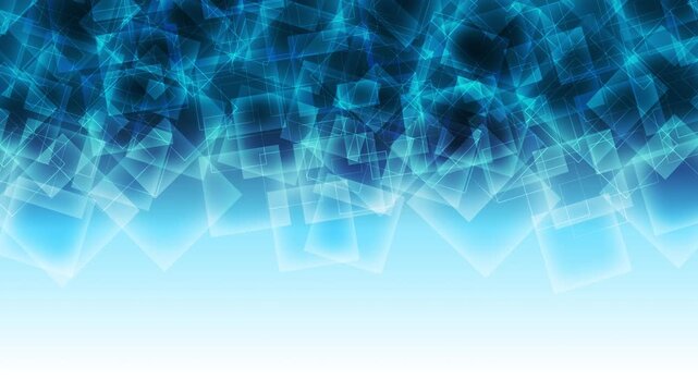 Abstract Blue Squares Floating Motion 4K