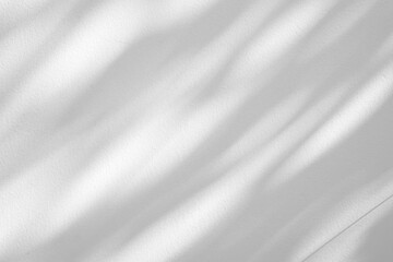 Fototapeta premium Abstract natural tree branch leaves shadow on white wall background