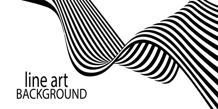 3d dimensional effect dynamic curve road lines. Abstract perspective line stripes, road theme