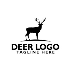 Obraz premium Deer logo icon isolated on white background