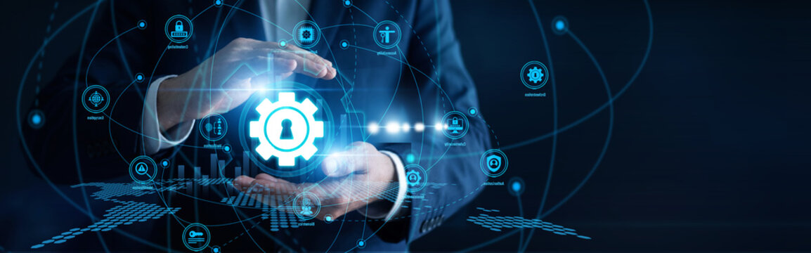 Security admin hands hold a tablet configuring secure Access Management protocols. Advanced biometric authentication protects sensitive corporate databases from unauthorized digital threats.