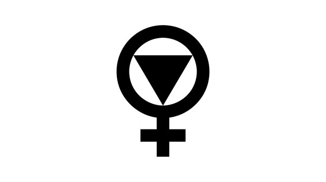 Female gender symbol with an inverted triangle icon.