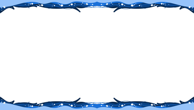 Blue Wavy Water Surface Closeup.
