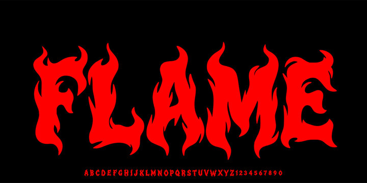 Texture font and alphabet vector, Rough style typeface letter Grunge design, graphic text on background