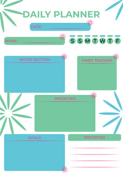 Colorful Sticky Notes Dashboard Template for Project Planning Task Management and Workflow Organization