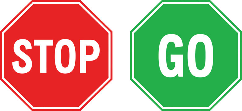 Stop and go signs