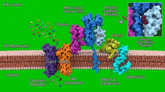 MHC Class I Peptide Loading Complex 3d Molecular Illustration