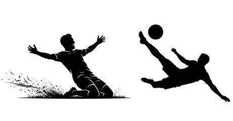 football players silhouettes vector © ALI