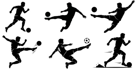 football players silhouettes in differents actionss © ALI