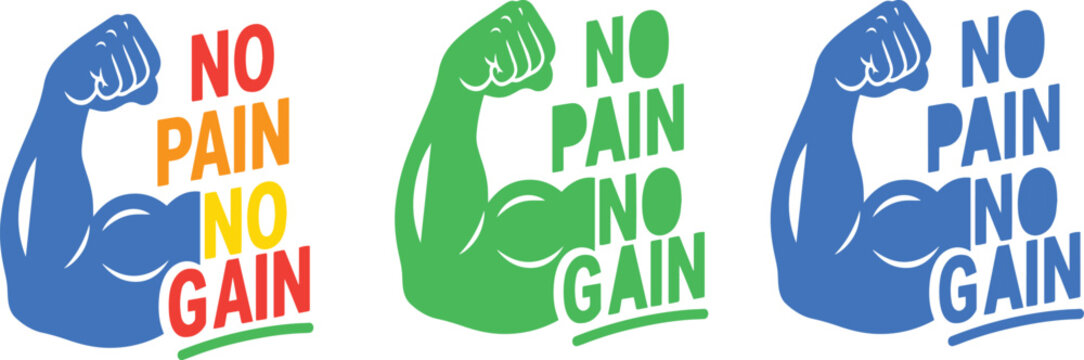 No pain no gain motivational gym motivation