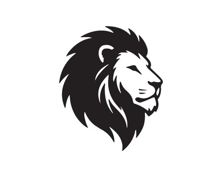 Lion head logo icon, lion face vector Illustration, on a isolated background, EPS 10