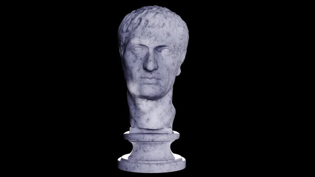Religious Sculpture of young Julius Caesar Classical Art Render
