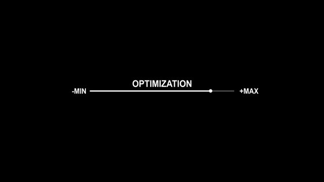 Optimization Scale Indicator with Minimum and Maximum Range Animation
