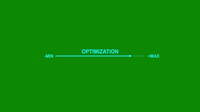 Optimization Scale Indicator with Minimum and Maximum Range Animation