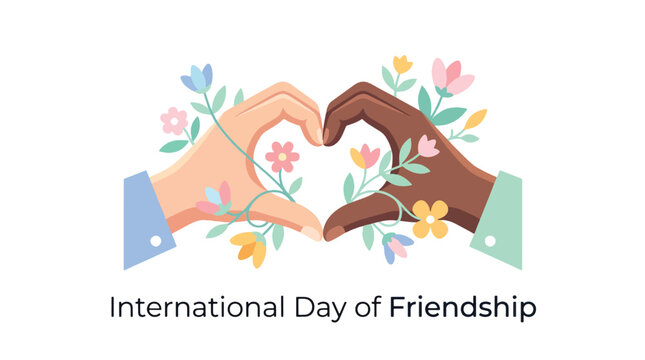 International Day of  with  is  and hands forming a heart with flowers