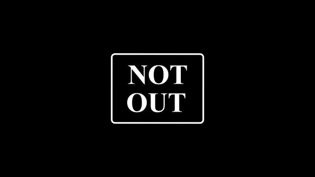Minimalist neon "not out" sign animation, bold typography, dark background, modern neon sign animation