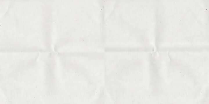 Folded white paper texture with visible creases and subtle isolated on transparent background png