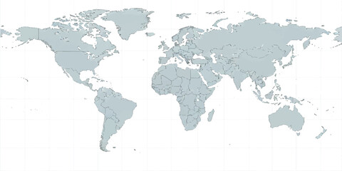 World map shaped like a globe showing continents, countries, oceans and global geography © SUMAYAAKTER