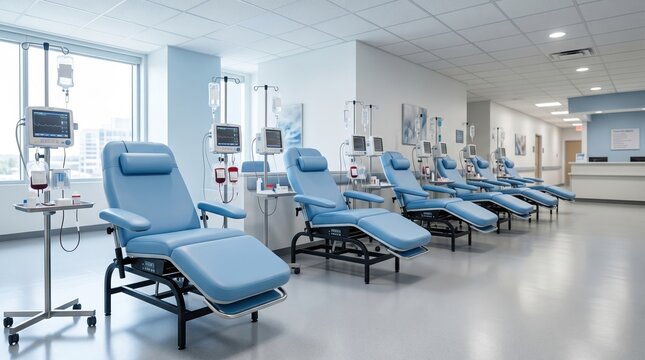 Modern Blood Donation Clinic Interior