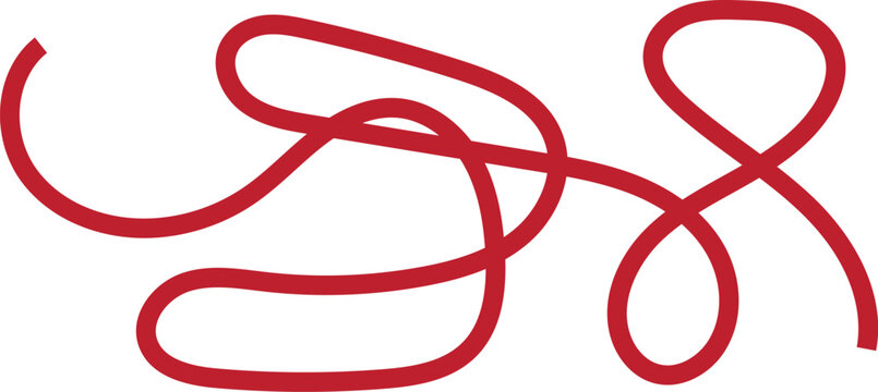 Dynamic multicolored squiggles and energetic doodle lines element set
