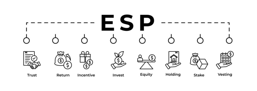 ESP banner web icon vector illustration concept