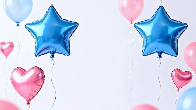 Colorful balloons floating in air