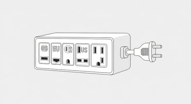 Travel power strip adapter for worldwide.