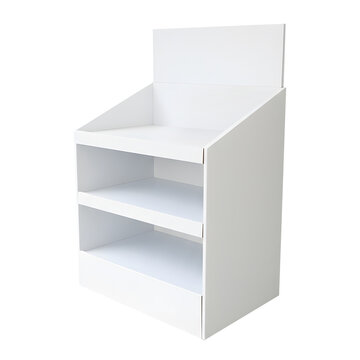 Blank White Cardboard Floor Display Stand FSDU POSM Mockup 3D Render