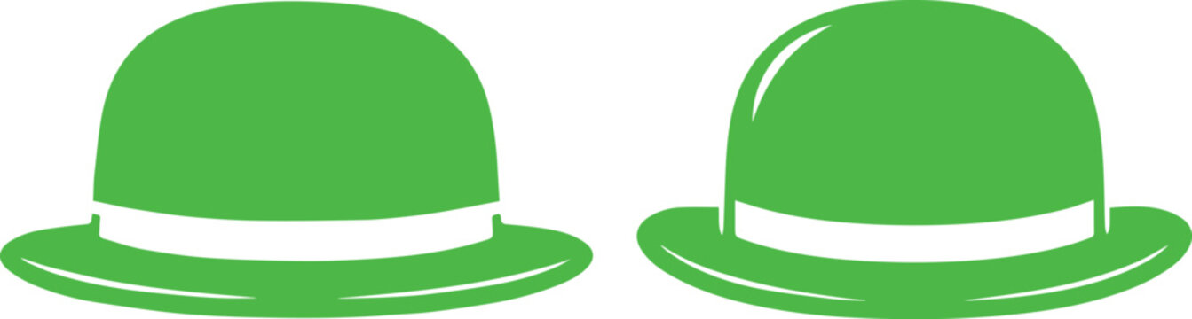 Green chef hat with white band illustration Vector