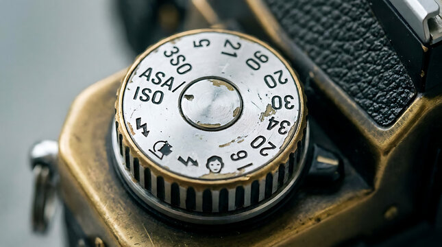 there is a close up picture of a camera with a dial on it