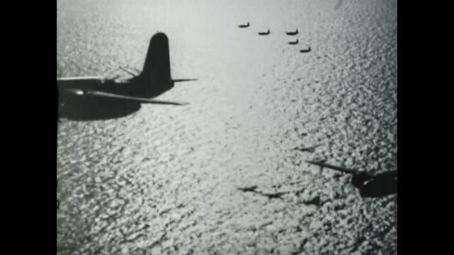 Germany 1943, Bomber planes in world war II scene in 40s
