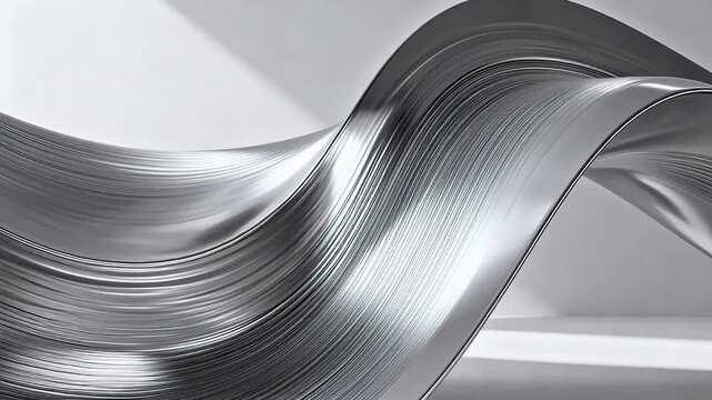 Abstract metallic wave form