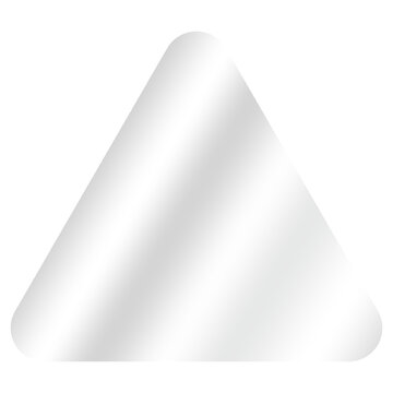 Isolated shiny rounded triangle surface on transparent backgrounds illustration png