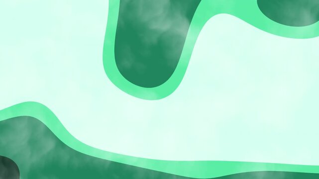 Abstract green shapes with mint ripples and fluid textures perfect for backgrounds, design projects, and artistic visual presentations. Smooth waves and transitions.