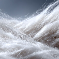Fototapeta premium Soft White Fluffy Textile Texture for Design Backgrounds and Winter Themes