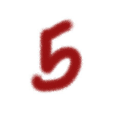 Fototapeta premium The number five symbolizes freedom, adventure, curiosity, energy, and exploration. Dynamic modern numeral illustration.