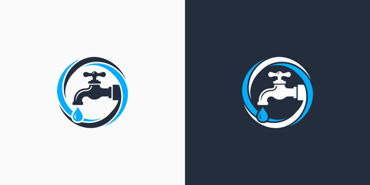 Abstract pipe line vector logo design with letter P and water droplets in a modern, simple, clean and abstract style. Icon for business, plumbing and personal branding.