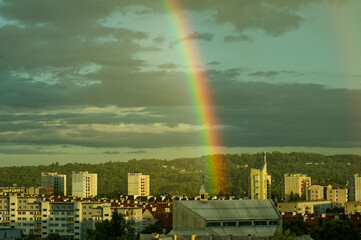 Rainbow over the estate © Krzysztof
