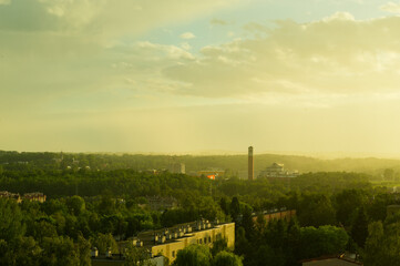 Rain and sun during sunset © Krzysztof