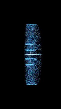 Vertical 3D Digital Tech Globe Network Loop Alpha Channel