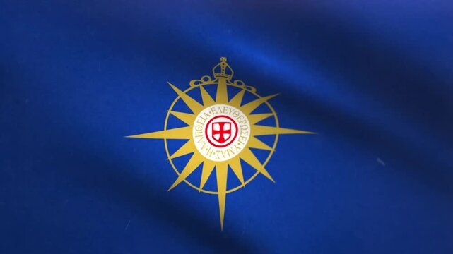 Anglican Rose Flag Waving Seamless Loop