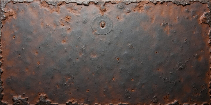 Old rusty metal texture background with grunge weathered iron surface and vintage dirty metallic pattern design