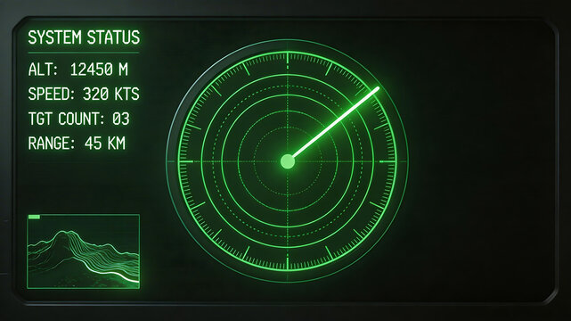 Radar System Display with Flight Data