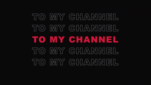 welcome to my channel animation opening video motion text crimson red silver shadow typography 4K