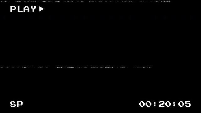 A black background with white timestamp numbers and frame labels indicating different points in a video sequence. Used for video editing or synchronization purposes.