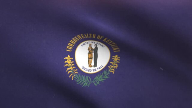 Kentucky State Flag Waving Seamless Loop
