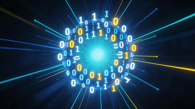 Binary numbers in digital sphere