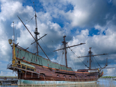 Historical replica of the ship Batavia in Lelystad, Flevoland province, The Netherlands