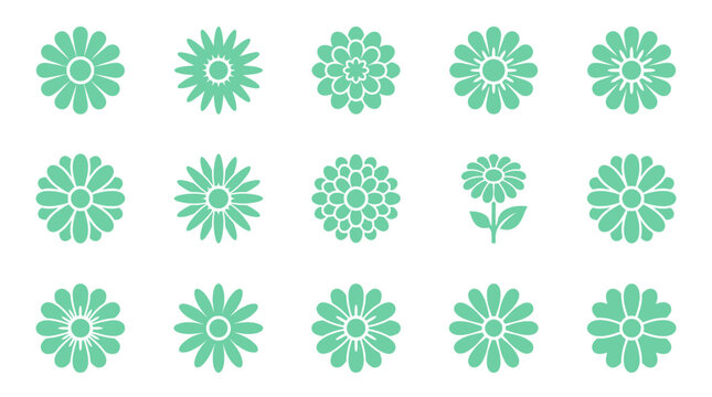 Green k4 floral designs of white background illustration on Plants and flowers