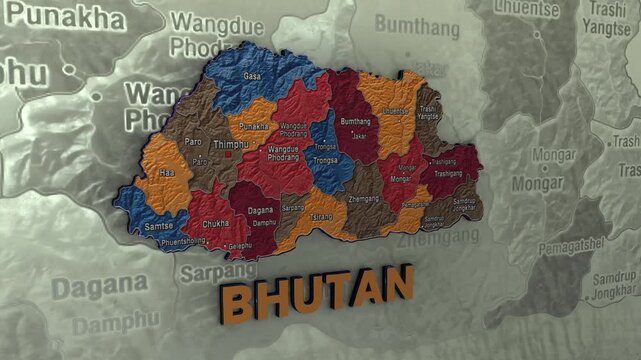 Bhutan Map